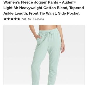 Auden Green Track Pants with Tapered Ankle Design